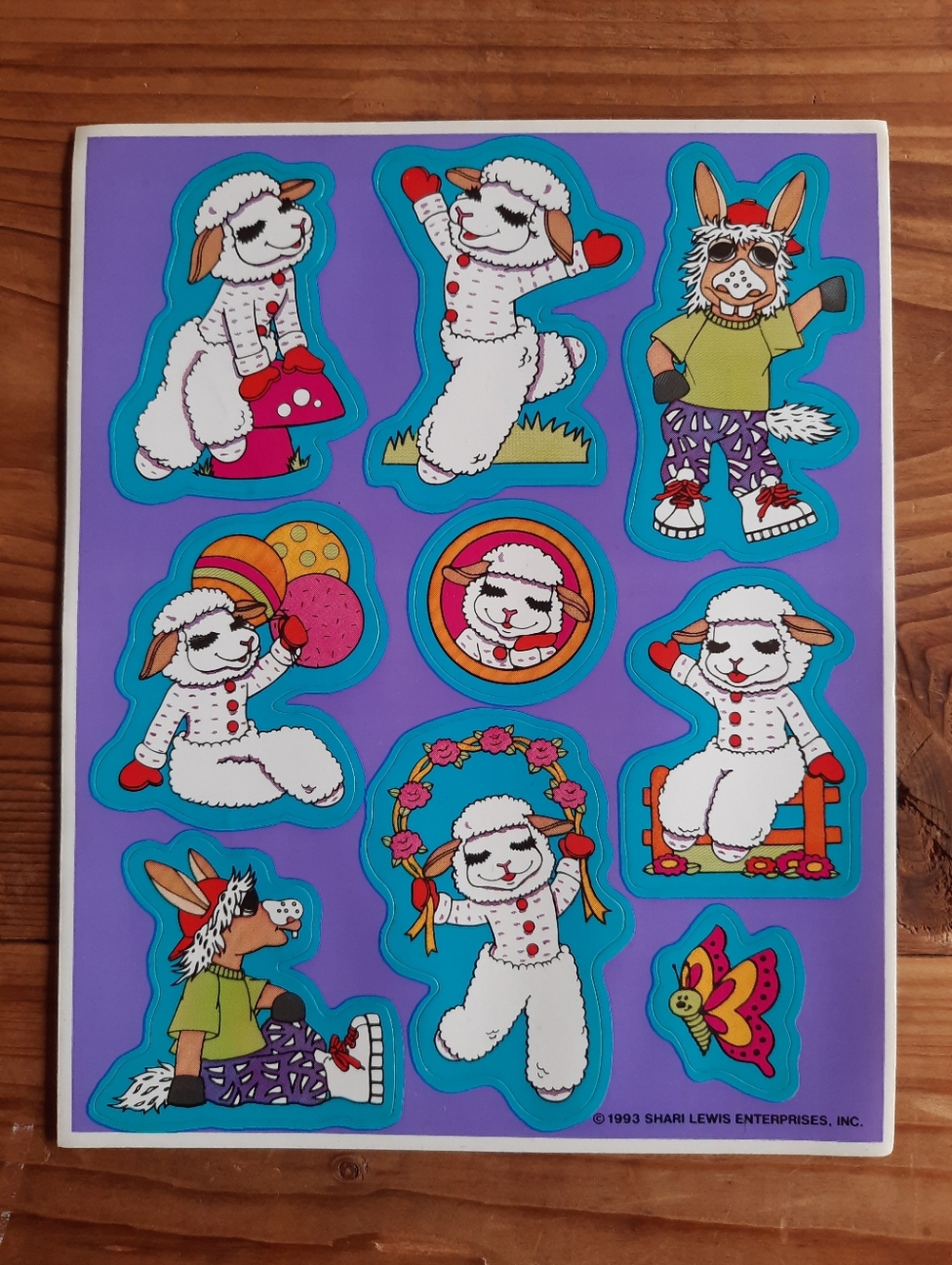 1993 Shari Lewis Adorable Lamb Chop & Charlie Horse Stickers